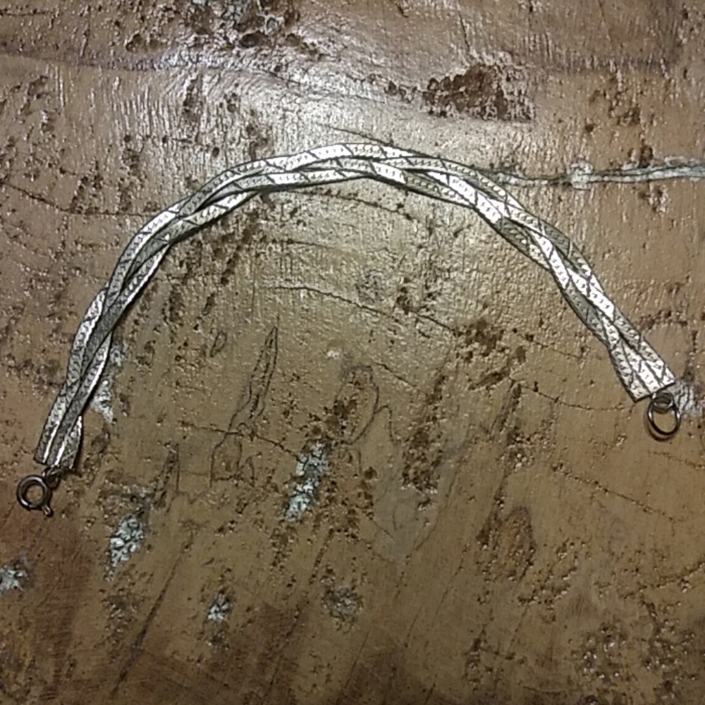 Braided stirling silver bracelet